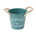 thumbnail image 2 of Vintage Iron Flower Pot Bucket planter with Alphabet Design for Garden Balcony Home Decor 1-Pack, 2 of 6