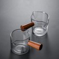 thumbnail image 5 of Title Measuring Cup Concentrated Coffee High Borosilica Glass Double Mouth Bottle Coffee Shares Pot Wooden Handle Small Milk, 5 of 6