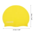 thumbnail image 4 of Gorro de natación impermeable de silicona amarillo de 1 pieza, 4 of 5