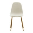 thumbnail image 6 of Teamson Home Minimalist Fabric Chair Seating Beige Fabric Wood Grain Legs Set of 2 For Kitchen Dining Living Room Reading Bedroom Office, 6 of 6
