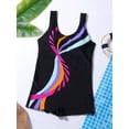 thumbnail image 5 of Sxiwei Women's One Piece Sleeveless Athletic Swimsuit Slimming Bathing Suit Training Swimwear Gym Black 4XL/XL, 5 of 7