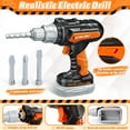 thumbnail image 7 of Flooyes Electric Drill Simulation Tool Set With Costume, Pretend Play Construction Toys for Kids Ages 3+, 7 of 7