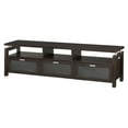thumbnail image 4 of Elm Wood 3-Cabinet TV Stand Console, Espresso, 4 of 5