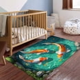 thumbnail image 3 of FJPT Soft Small Area Rugs Non Slip Indoor Floor Carpet Koi Fish Pond Design For Living Room Bedroom Decor 78.7x55.1 inch, 3 of 4