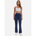 thumbnail image 4 of High Waisted Seamless Flare Leg Bootcut Yoga Pants for Women with Pockets Athletic Casual Use, 4 of 5