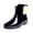 Black, variant on F𝗅oral Glitter Rain Boot for women Ankle Che𝗅sea Short Shoes S𝗅ip On Wate𝗋proof Jelly Rain B𝗈𝗈𝑡𝑠 Soft Flexible Trendy Rain Shoes for Ladies with Comfortable Insoles
