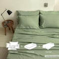 thumbnail image 4 of Simple&Opulence 100% Linen Sheet Set Solid Color- 6 Pcs Washed French Flax Bed Sheets (1 Flat Sheet, 1 Fitted Sheet, 4 Pillowcases) - Breathable Home Collection (Basic Sage Green, King), 4 of 8