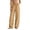 e-58Yellow14, variant on ANINEO Women Casual Wide Leg Pants Elastic Waist With Drawstring Summer Loose Fit Cropped Trousers Linen Fabric Solid Color Trendy Daily Female Slacks
