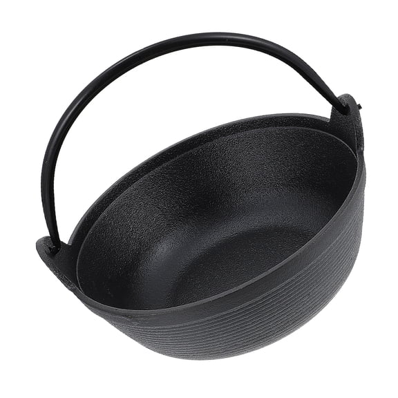 GAXIRE Cast Iron Cooking Pot Versatile Cookware Black 1Pack