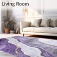 thumbnail image 2 of ODIKA 8' x 10' Machine Washable Non-Slip Area Rug, Contemporary Vein High Traffic Rug, Purple, 104542, 2 of 7