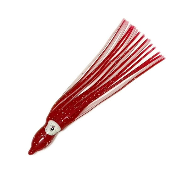 4.5" Squid Skirts - Red/White #10-40 Pieces