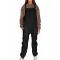 thumbnail image 2 of Kmdttou Set Sweatsuits Tracksuits for Womens Overalls Casual Loose Dungarees Romper Baggy Playsuit Solid Color Pockets Sweatpants Jumpsuit on Clearance!, 2 of 8