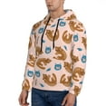 thumbnail image 2 of Hoodies for Men - Funny Cute Cartoon Cat Brown Long Sleeve Comfrt Men'S Fashion Hoodies & Sweatshirts, Sweatshirts for Men Hoodies Pullover Clothing Clothes with Pouch, 2 of 7