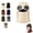 Beige, variant on Ribbed Knit Balaclava Beanie with Goggle-Style Eye Panels, Unisex Winter Hat, Full Coverage for Head, Ears, Face & Neck, Ideal for Cold Weather Activities，Grey