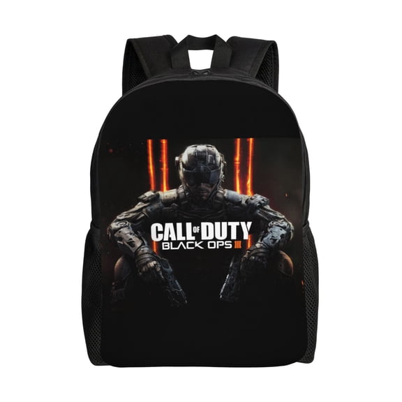 Call Of Duty Backpack With 3D Creative Design Pattern Print, Adjustable Shoulder Straps, Smooth Zipper, Large Capacity Backpack Casual Daily Backpack