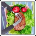 thumbnail image 3 of Juego de cubiertos para acampar 6 en 1 Cubiertos plegables de acero inoxidable Juego de cubiertos Juego de viaje al aire libre Vajilla extraíble Aplicar para senderismo Picnic Festival 2pcs LingWen 9024719143002, 3 of 4