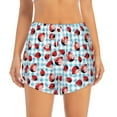 thumbnail image 2 of Goofa Flowers and Lady Bugs Printed Women 2 in 1 Running Shorts,Quick Dry Athletic Workout Shorts,High Waisted Athletic Shorts with Liner Pockets-Small, 2 of 9
