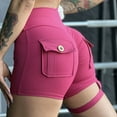 thumbnail image 2 of ZyeKqe Cargo Shorts for Women High Waisted Stretchy Seamless Shorts Outdoor Hiking Shorts with Pockets, 2 of 5