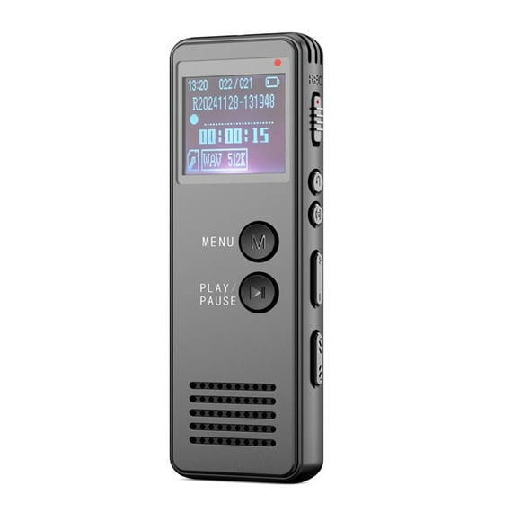 Digital Voice Activated Recorder, 3072Kpbs HD Dual MIC Tape Recorder Device Recording ,Multi-Function