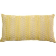 Yellow Backgamon Embroidery Pillow Cover