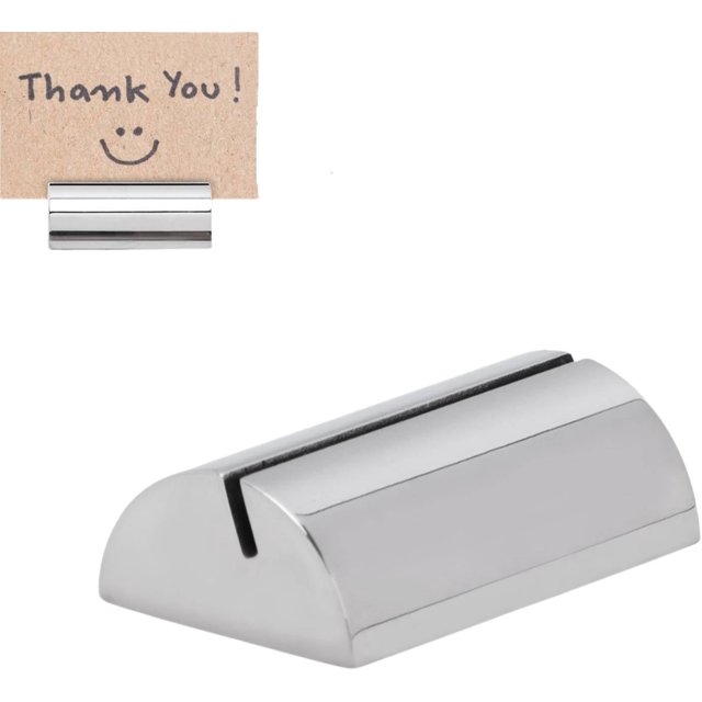 Place Card Holders, Table Card Holders Silver Stainless Steel Card Holder Business Card Holder Desk Memo Card Holder