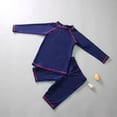 thumbnail image 3 of Children Boy Two Parts Long Sleeve Swimwear with Cap Captain America Spring Swimsuit, 3 of 9