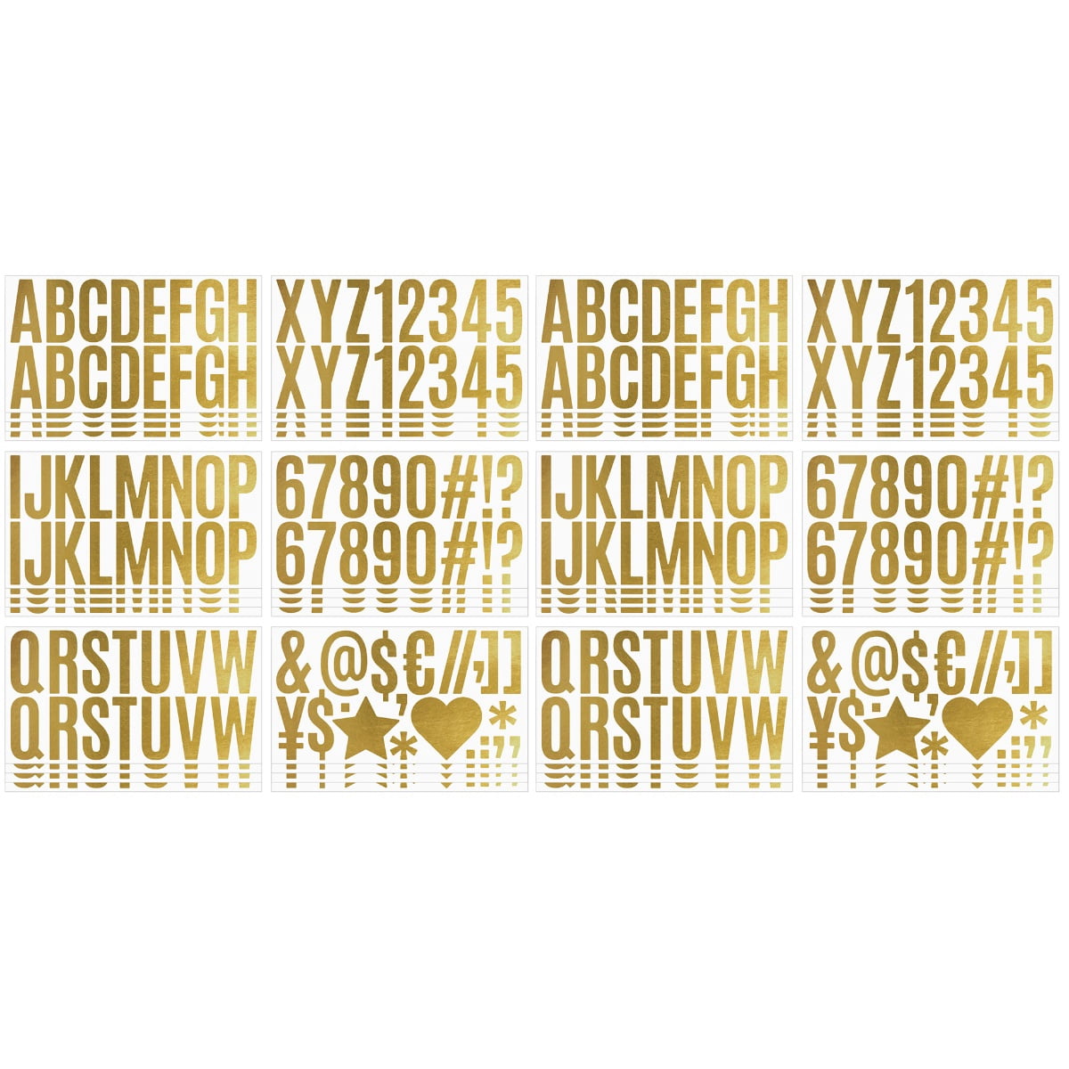 HOMEMAXS 8 Sets of Number Letters Stickers Decorative Letters Numbers Stickers Self Adhesive Letter Stickers