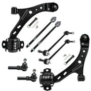 Detroit Axle - Front Lower Control Arms for 2005-2010 Ford Mustang 2006 2007 2008 2009, 2 Lower Control Arms w/Ball Joints, 4 Inner & Outer Tie Rods, 2 Sway Bars Replacement