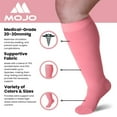thumbnail image 4 of Mojo Compression Socks Unisex (3 Pairs) Plus Size 20-30mmHg Pink, 5X-Large, 4 of 5