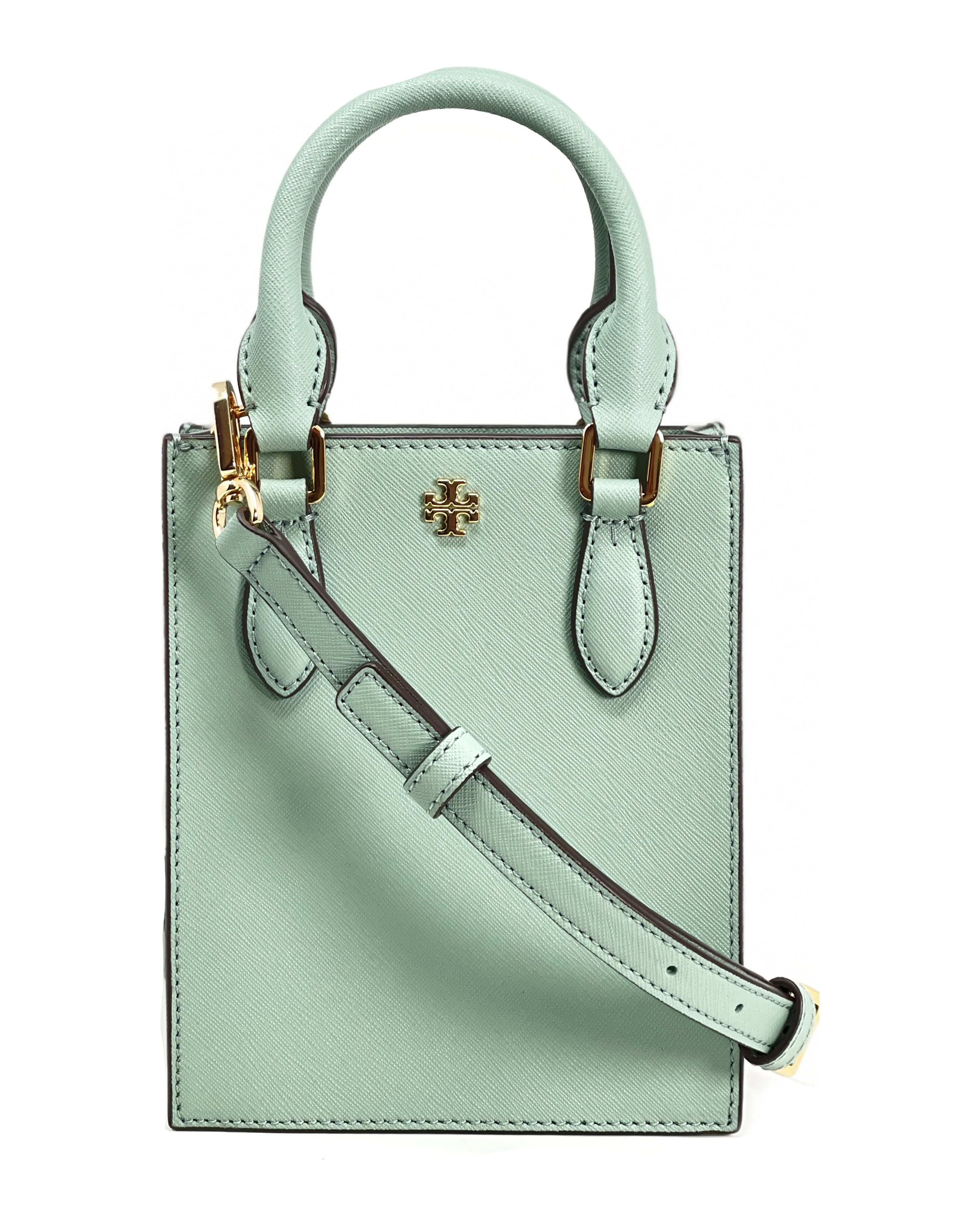 Tory Burch Women's Thea Embossed Leather Mini Web Satchel