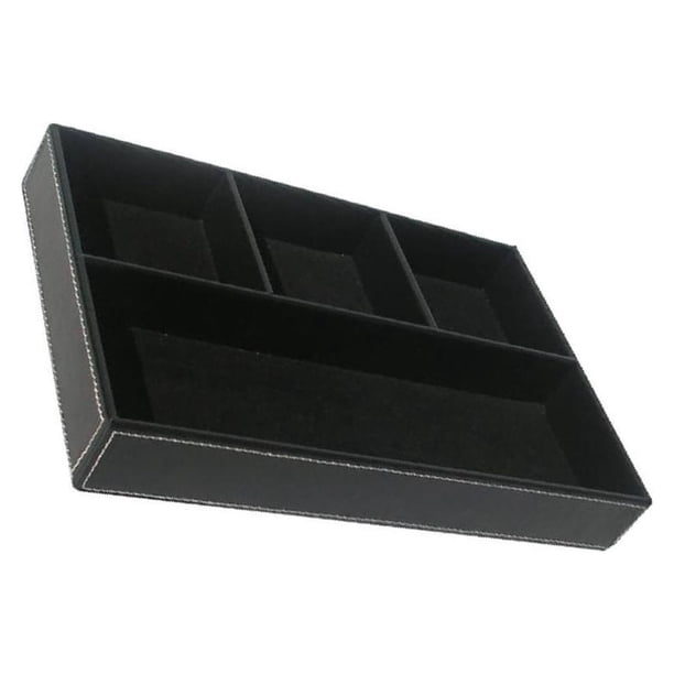 Organizador de escritorio Advancent caja de Almacenamiento de Cuero 30.5x21x4.3cm Negro