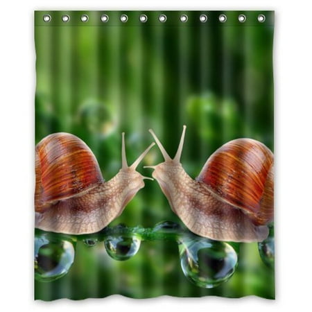 Ganma King Queen Snail Skull Shower Curtain Polyester Fabric Ganma King Queen Snail Skull Shower Curtain Polyester Fabric Bathroom 66x72 Inches