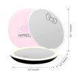 thumbnail image 4 of Impressions Vanity Hello Kitty Swirl Compact Mirror with Light, Double Sided Cute Travel Makeup Mirror with Magnification, Daylight LED Lighting and Adjustable Brightness (Pink), 4 of 4