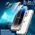 thumbnail image 3 of JETech 5 in 1 Magnetic Case for iPhone 14 Pro 6.1-Inch with 2-Pack Tempered Glass Screen Protector and Camera Lens Protector, Compatible with MagSafe, Shockproof Bumper Phone Cover (Clear), 3 of 7