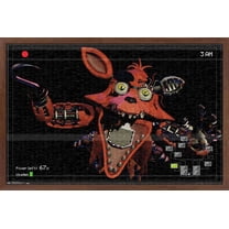 Five Nights at Freddy's - Foxy Camera Wall Poster, 14.725" x 22.375", Framed
