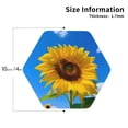 thumbnail image 3 of Pofeuu Blue Sky Sunflower Print Leather Coasters Set of 6, Round Cups Mugs Mat Pad for Home Kitchen Heat Resistant Drink Coasters,Hexagon, 3 of 7