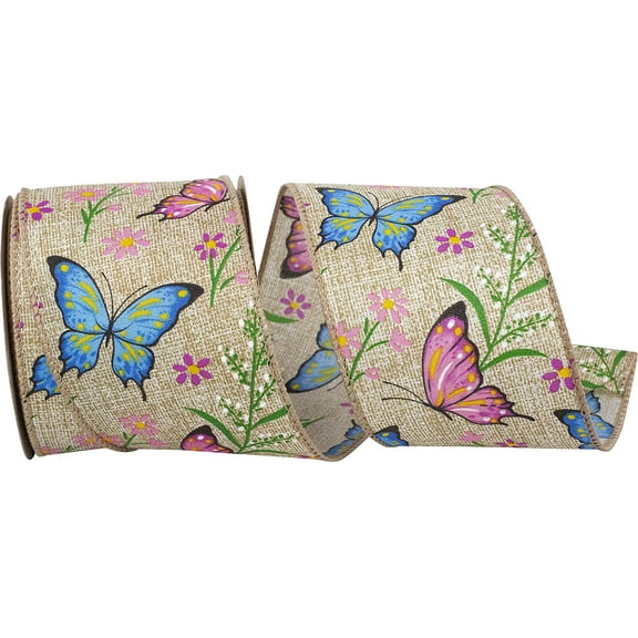 Reliant Ribbon - 94120W-750-40F, Ribbon, Natural, 2-1/2 Inch, 10 Yards