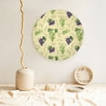 thumbnail image 5 of Picia Green And Purple Grapes Pattern Bone China Decorative Plate – Wall Decor with Stand and Adhesive, Elegant Ornament for Living Room, Office, or Entryway-8in, 5 of 6