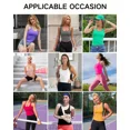 thumbnail image 6 of ANFERRY Ribbed Athletic Tank Tops for Women with Built in Bra Racerback Seamless Scoop Neck Workout Camis Top, 6 of 8