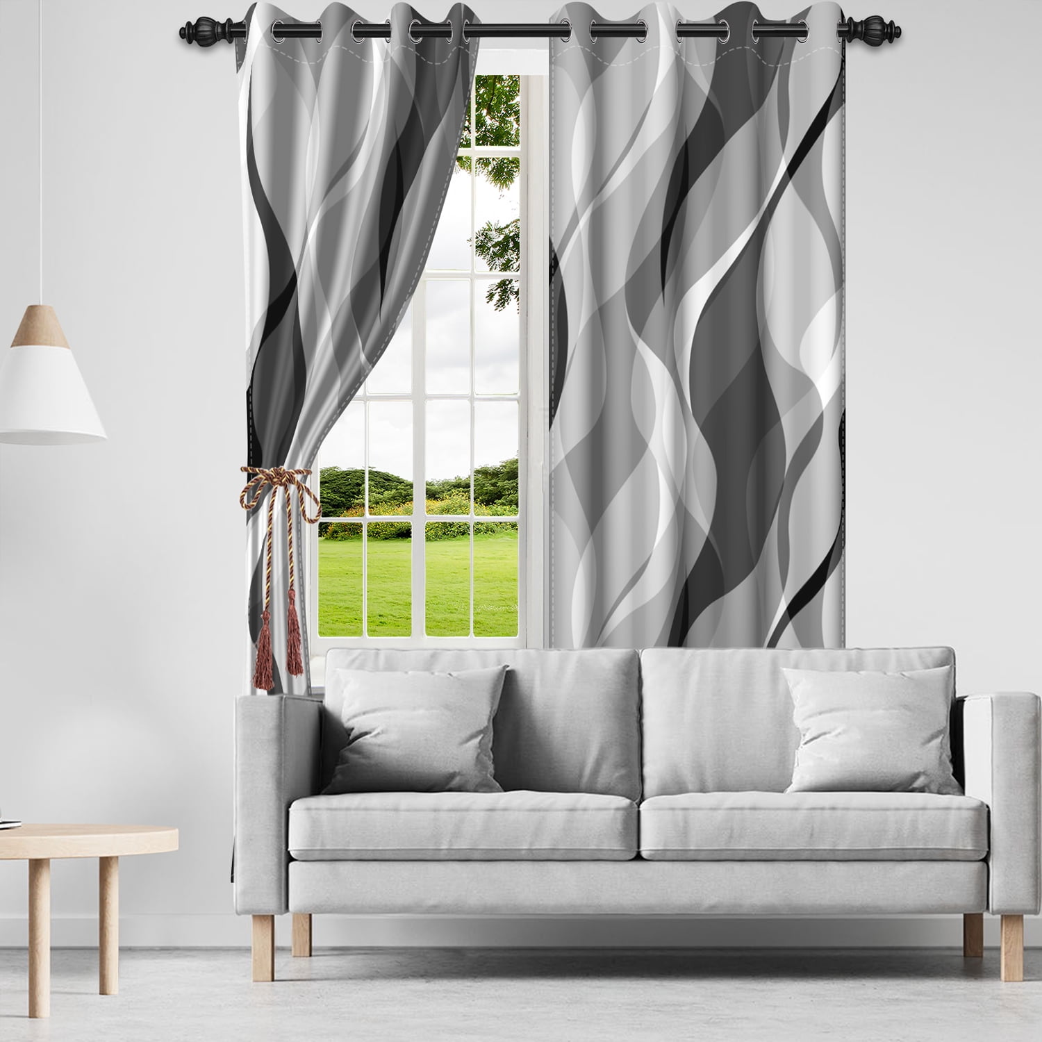 Lfeey Extra Long Blackout Curtains for Room Windows 52x96 inch, Room Darkening Panels 2 Pcs