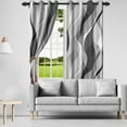 thumbnail image 4 of Lfeey Living Room Blackout Curtains, Light Blocking for Modern Home Decor, Gray White, 52"x63", 2 Panels Set, 4 of 7