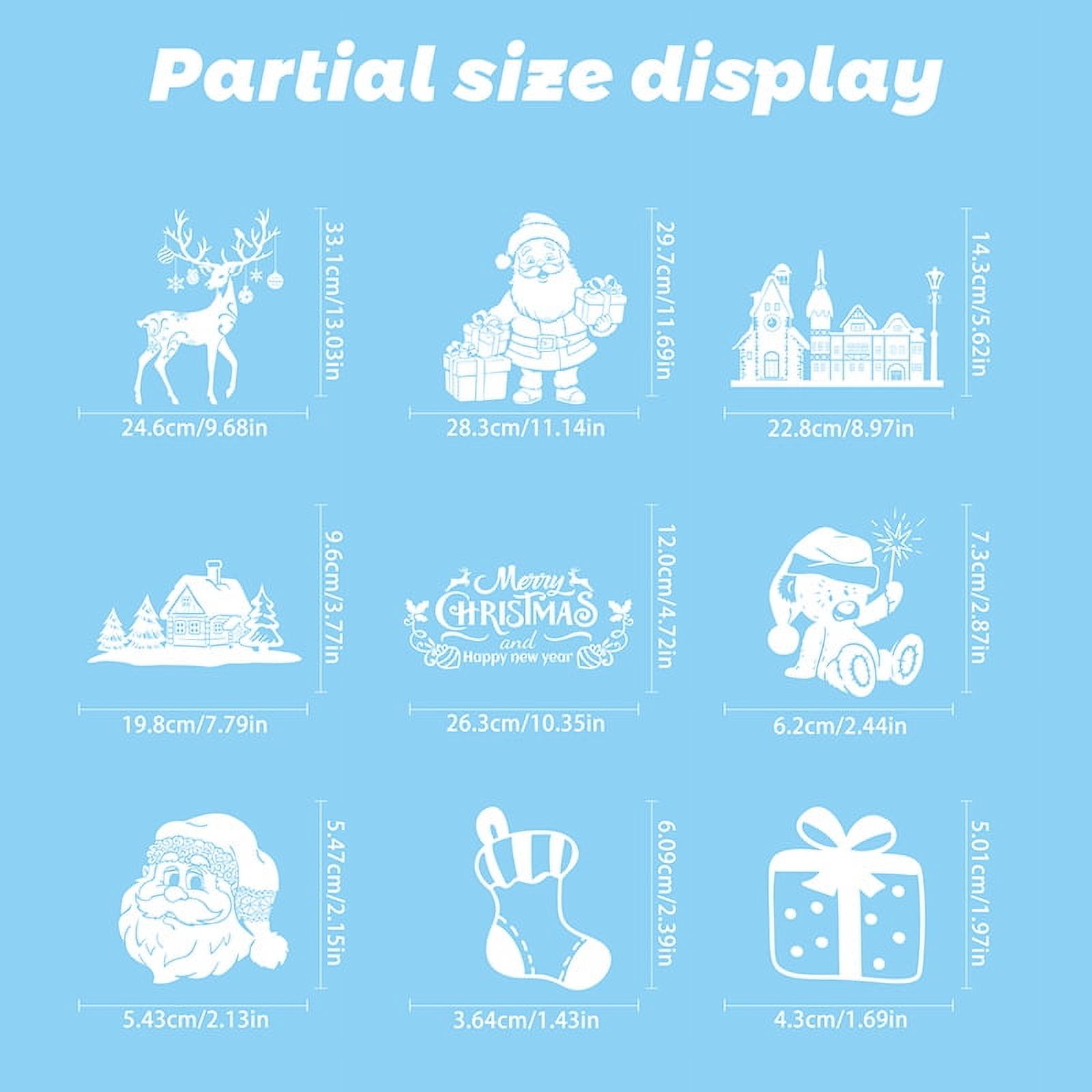 155 PCS Christmas White Snowflakes Window Clings, Christmas Window Decorations for Glass Windows, Christmas Window Decal Stickers for Winter Christmas Frozen Theme Party New Year