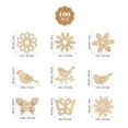 thumbnail image 3 of HCTSHG Unfinished Wooden Flower Cutouts, 100PCS Paintable Craft Blanks for Floral Ornaments, Kids Art Projects, and Scrapbooking Embellishments, 3 of 6