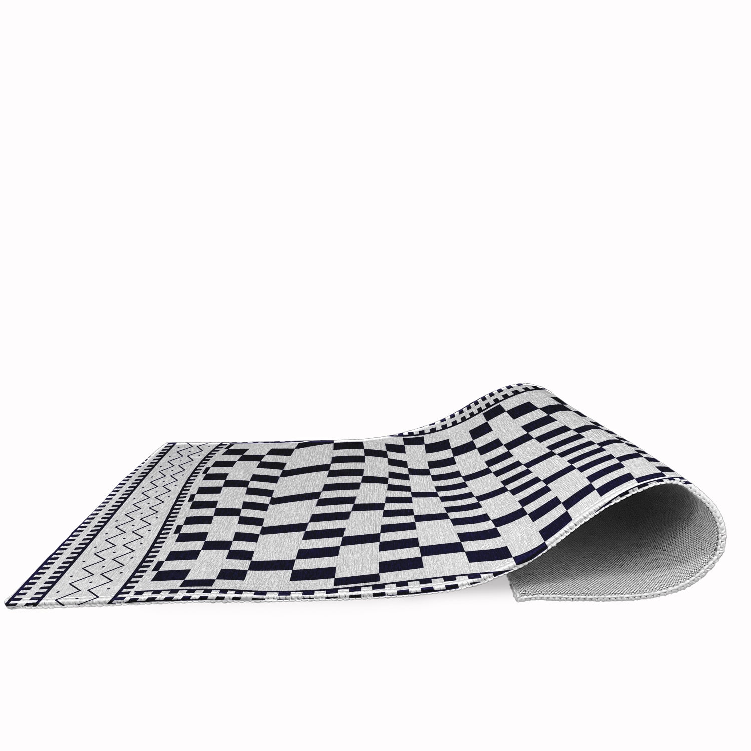 Simply Daisy 3' x 5' Spring Navy Cross and Squares Rug
