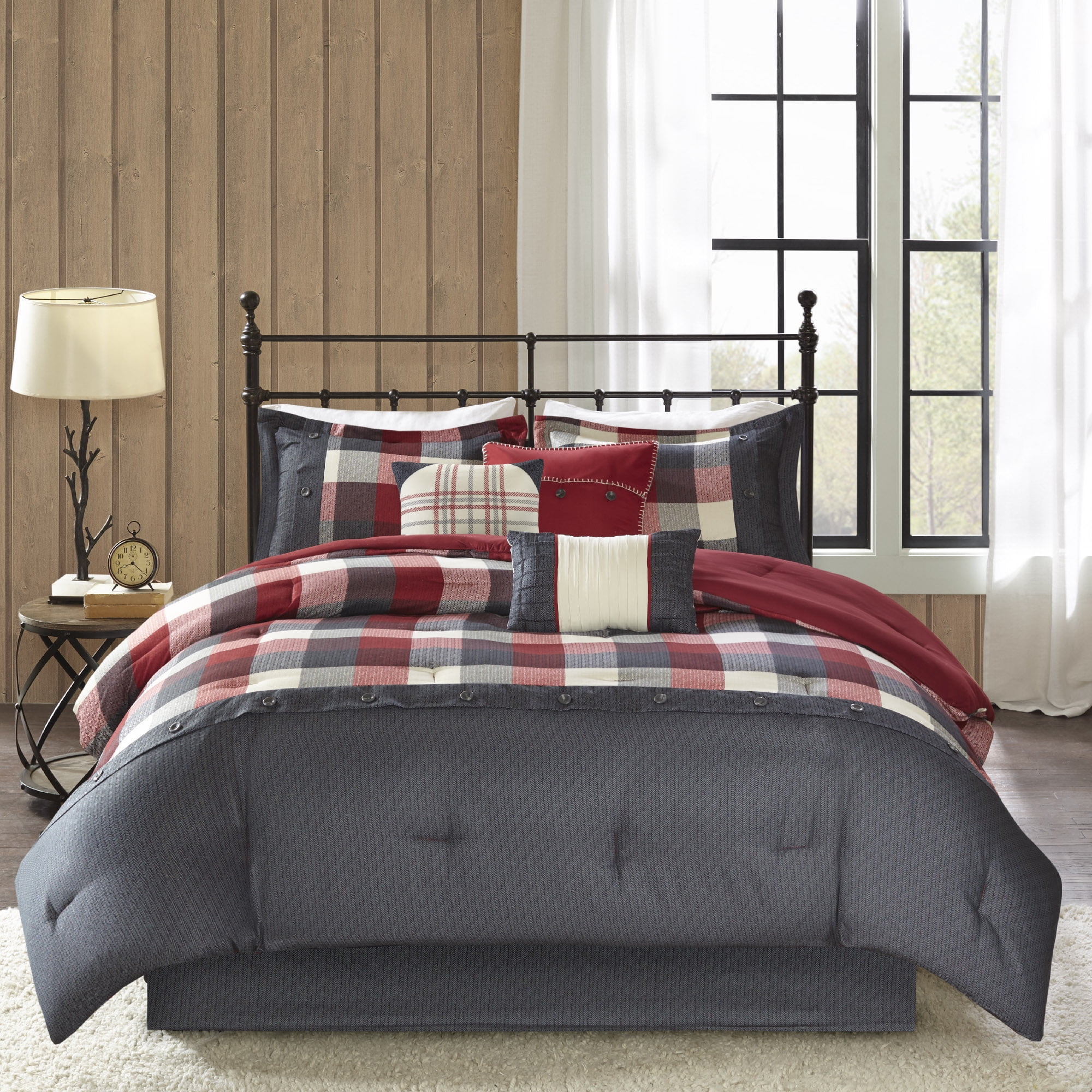 Home Essence Warren 7 Piece Herringbone Comforter Bedding Set With Home Essence Warren 7 Piece Herringbone Comforter Bedding Set With Bedskirt And Decorative Pillows Com