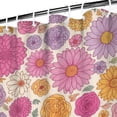thumbnail image 3 of Pioneer Flower Floral Print Pattern Shower Curtain 72"x72", Bathroom Decorative Shower Curtain Set with 12 Hooks, Waterproof Washable, 3 of 6