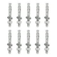 thumbnail image 1 of Uxcell 10 Pcs Ancrages en Coin, 1/4 Pouces x 2 Pouces Ancrages en Acier Inoxydable Boulons, Fixation Standard Robuste pour Base Murale en Ciment (Inclut Rondelles Écrous, Ton Argent), 1 of 6