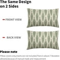 thumbnail image 3 of Sage Green Boho Lumbar Pillow Covers 12x20 Set of 2 Bohemian Ethnic Geometric Herringbone Print Decorative Throw Pillows Outdoor Pillowcase Rectangle Linen Cushion Case Decor for Couch Sofa Bed, 3 of 6