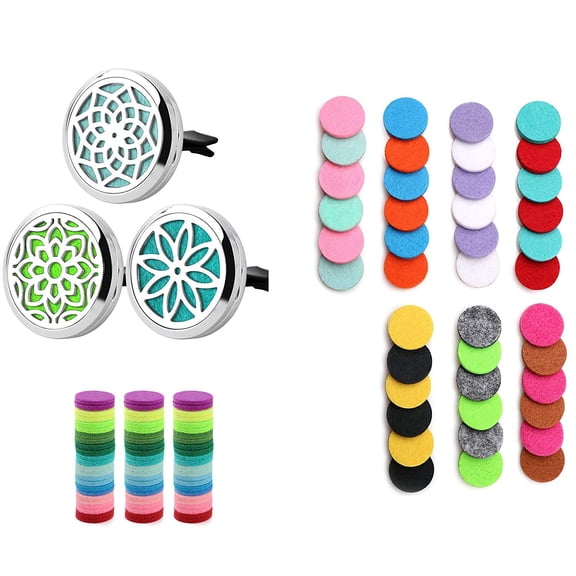 3 PCS Essential Oil Car Diffuser Vent Clips   42pcs Replacement Refill Pads
