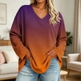 thumbnail image 2 of GERsome Womens Long Sleeve Shirts Plus Size V Neck Casual Blouses for Fall Casual Size 4XL, 2 of 7